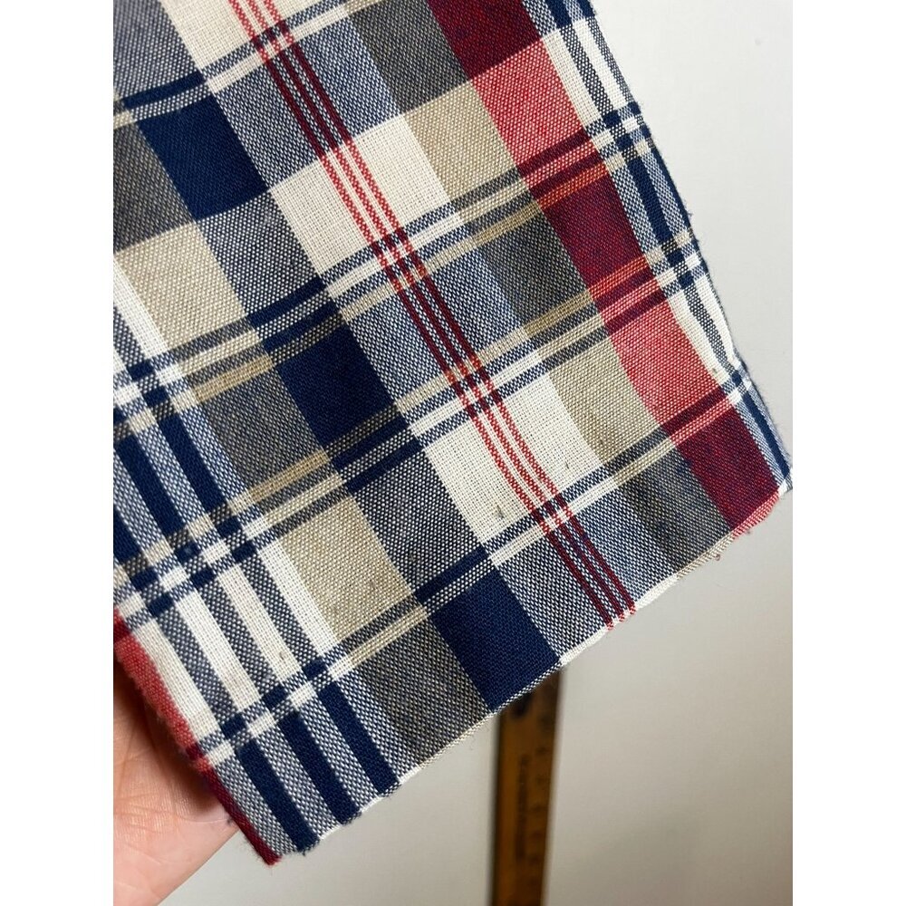 Handmade Plaid Blazer Blue S Check Preppy Old Money Academia Festive Holiday 80s - Picture 2 of 8